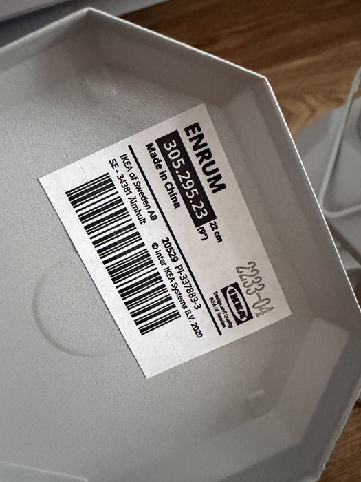 Szary lampion Ikea Enrum 2 szt