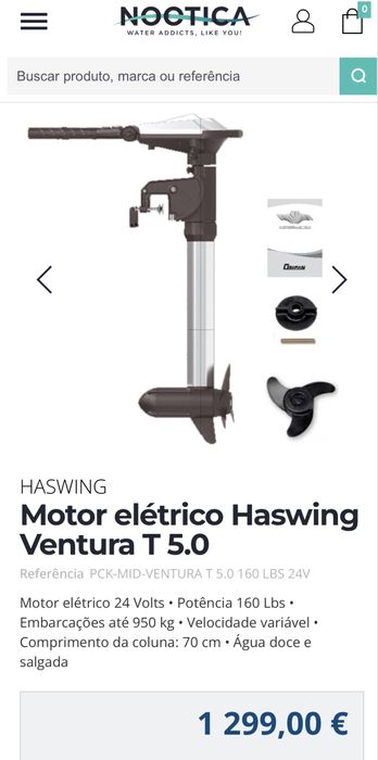 Vendo motor eletrico 24 V para barco