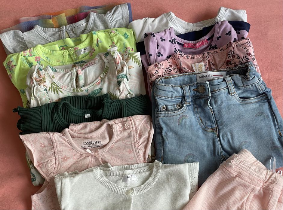 Ubrania dla dziewczynki rozmiar 86 Używane