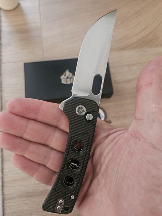 QSP Unicorn QS156-A1 brown micarta,  складаний ніж, НОВИНКА