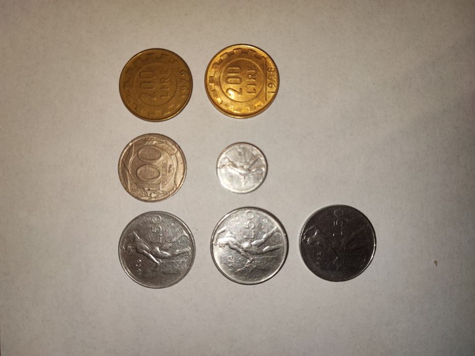 Monety Włochy Moneta Włoska Liry Lir