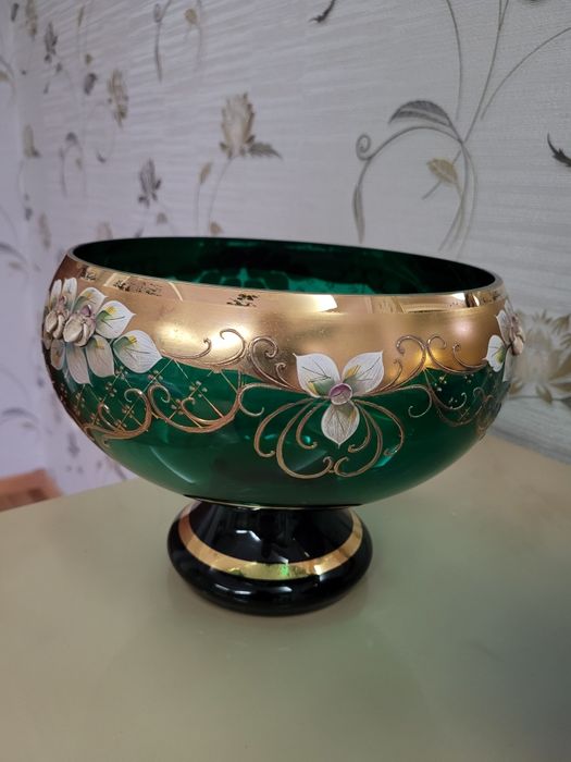 вазы богемское стекло рококо