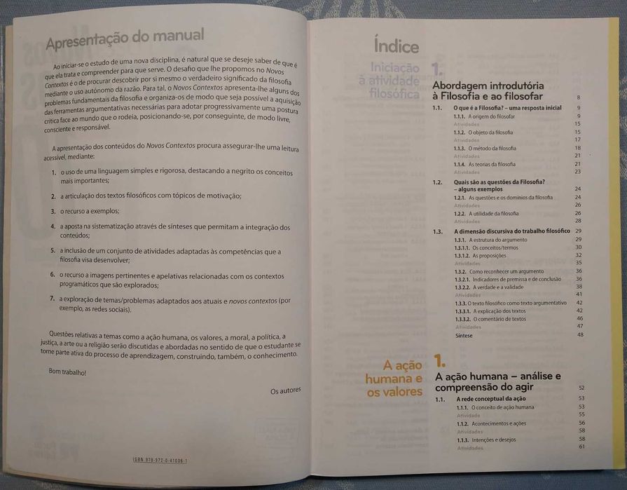 Manual "Novos Contextos - Filosofia 10ºAno" Porto Ed 2017 - Como NOVO!