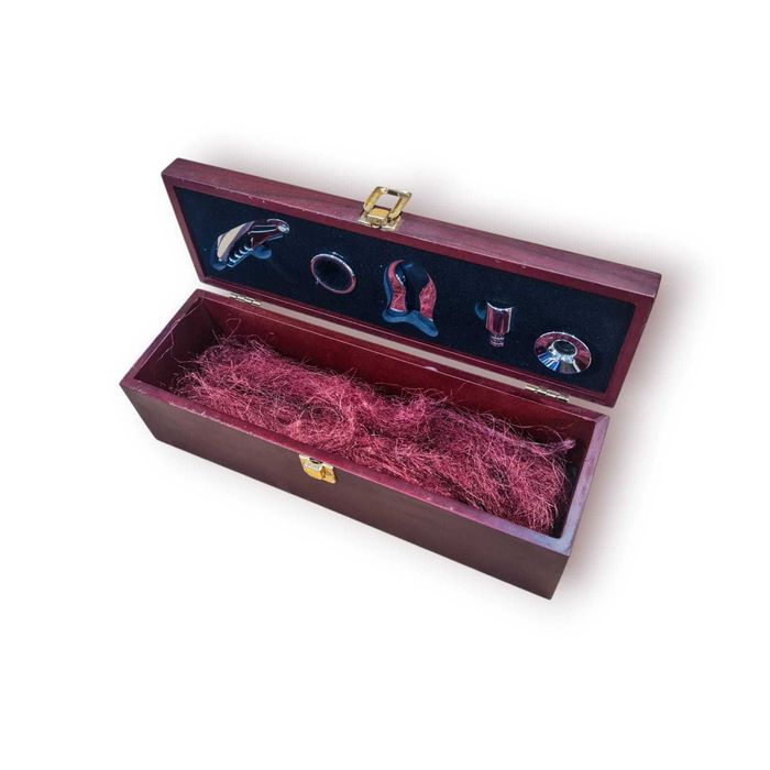 Kit Vinho Samsung – Caixa Madeira com 5 Peças