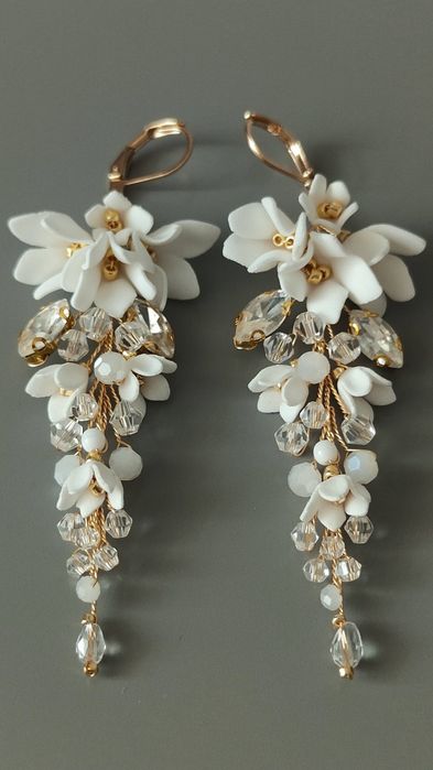 Cudne ślubne kolczyki