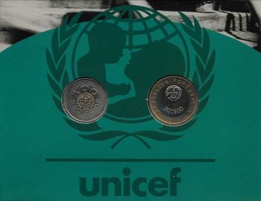 1999 Unicef - Carteira moedas em escudos.
