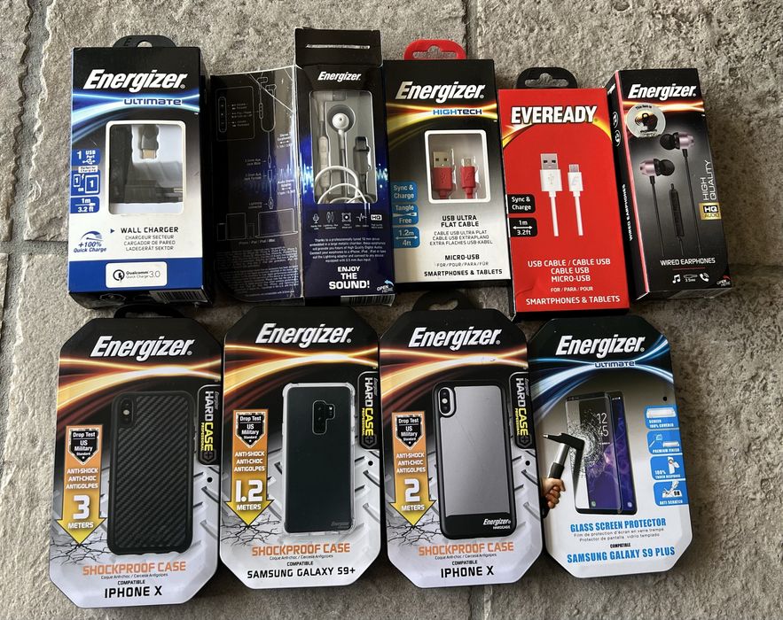 Capas Iphone X / Samsung Galaxy S9+ / Carregadores e Auriculares