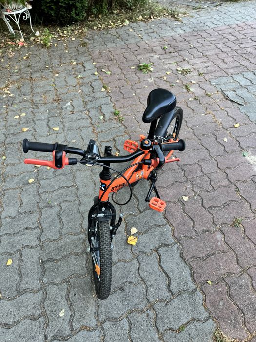 Rowerek Btwin 16 cali, pomarańczowy, robot