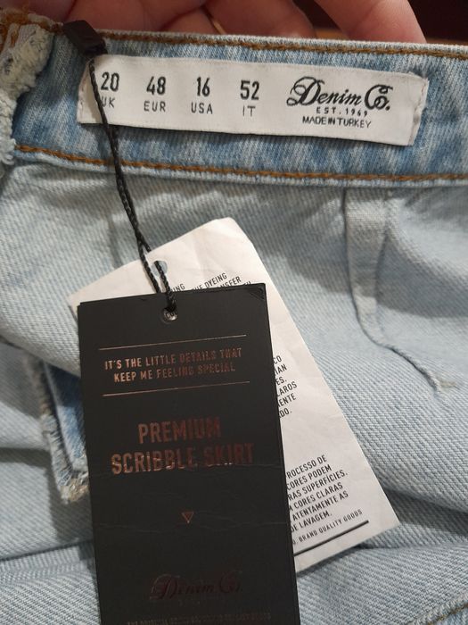 Denim Co Primark нова бавовняна джинсова міні-спідниця