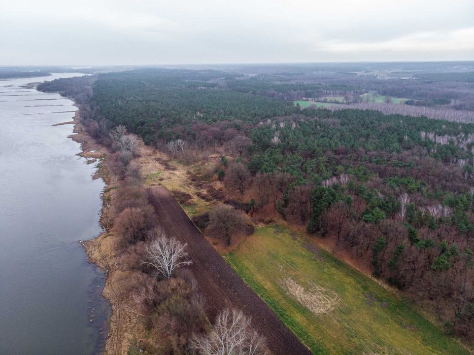 Działka Łęg Witoszyn linia brzegowa Wisły 200m