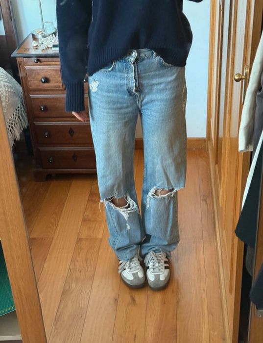 Calcas de ganga rasgdas