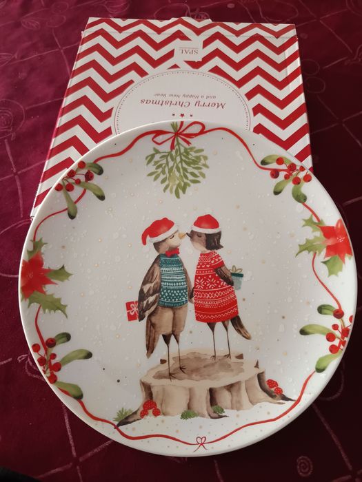 Prato Spal Tema Natal nunca usado