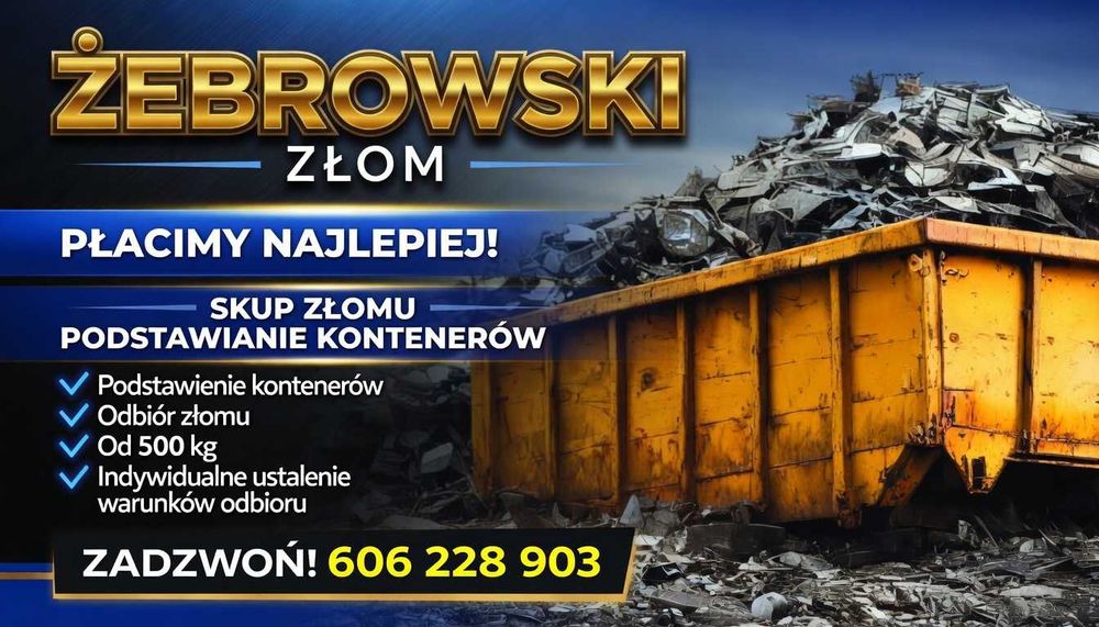 SKUP ZŁOMU Podstawianie Kontenera NA ZŁOM