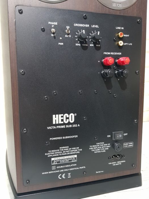 30 Нч, Сабвуфер активний Heco Victa Prime Sub 252 A +2.,  200Вт з Нім