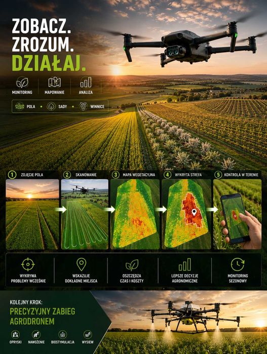 Monitoring upraw dronem – mapowanie pól, NDVI, analiza multispektralna