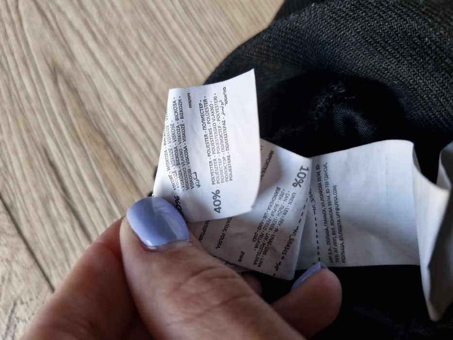 Czarne wygodne spodnie z lnem Sinsay rozmiar S