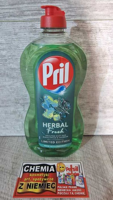 Niemiecki płyn do naczyń Pril Herbal Limited Edition 450 ml .