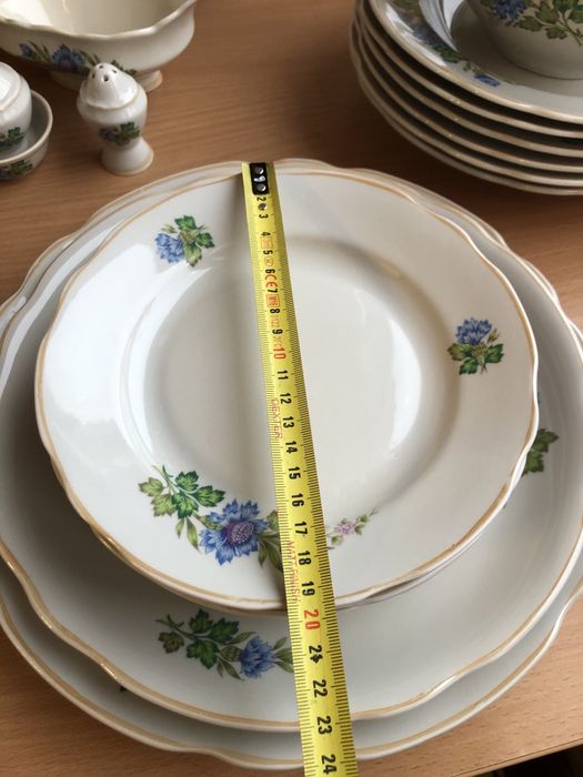 Столовый сервиз ВАСИЛЬКИ Коростень посуда винтаж ретро тарелки фарфор