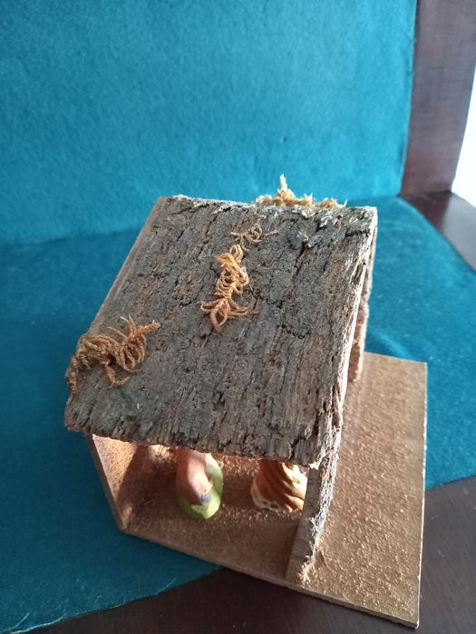 Presépio de barro e cortiça