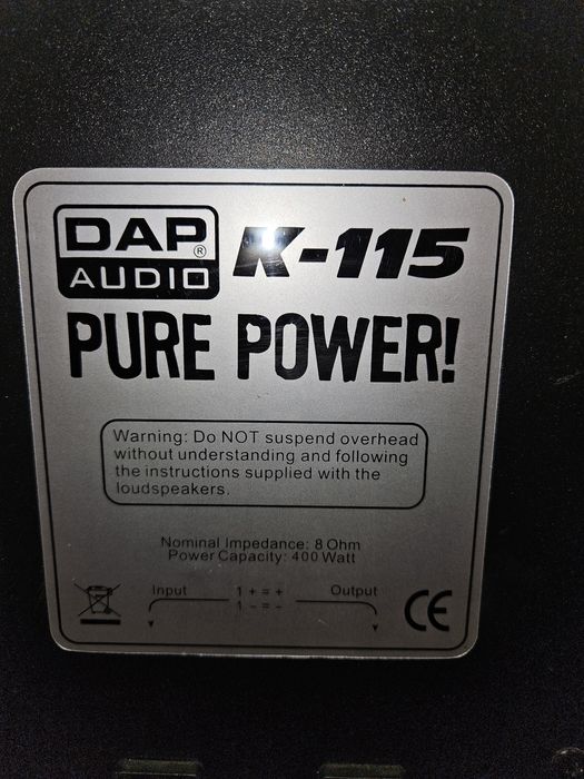 Kolumny, głośniki DAP-K115,400W, 8 Ohm.