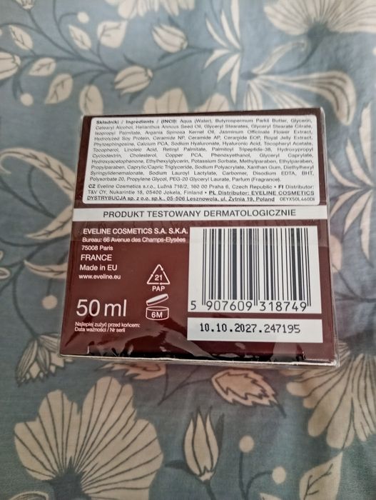 Krem Eveline 60 + dla cery dojrzałej 50 ml nowy tanio.