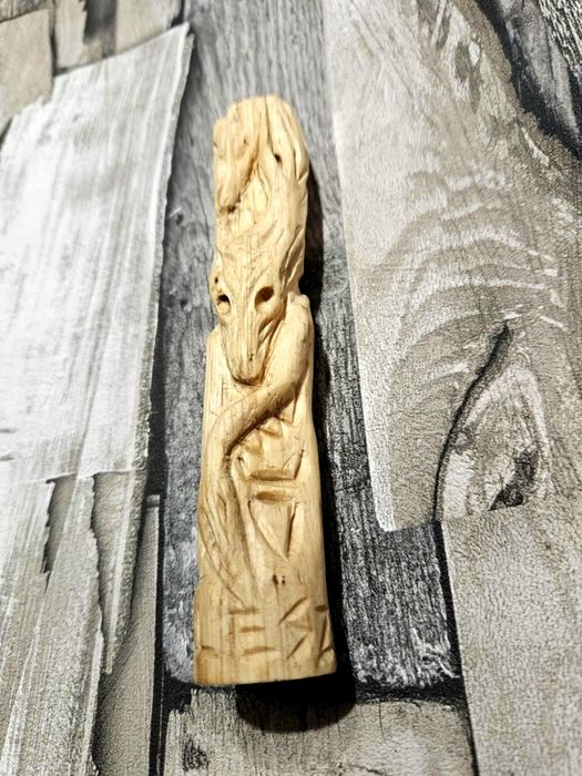 Rzeźba słowiańska figurka Leszy boruta dziad borowy Weles ozdoba