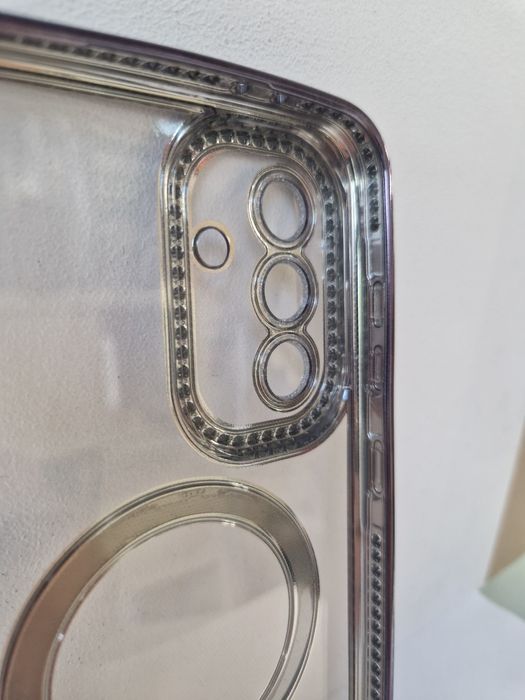 Bling Magsafe Case do Samsung Galaxy A36 5G fioletowy