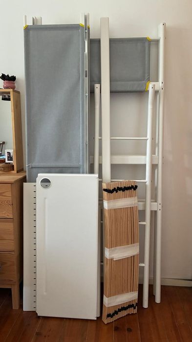 Cama alta IKEA VITVAL + secretária
