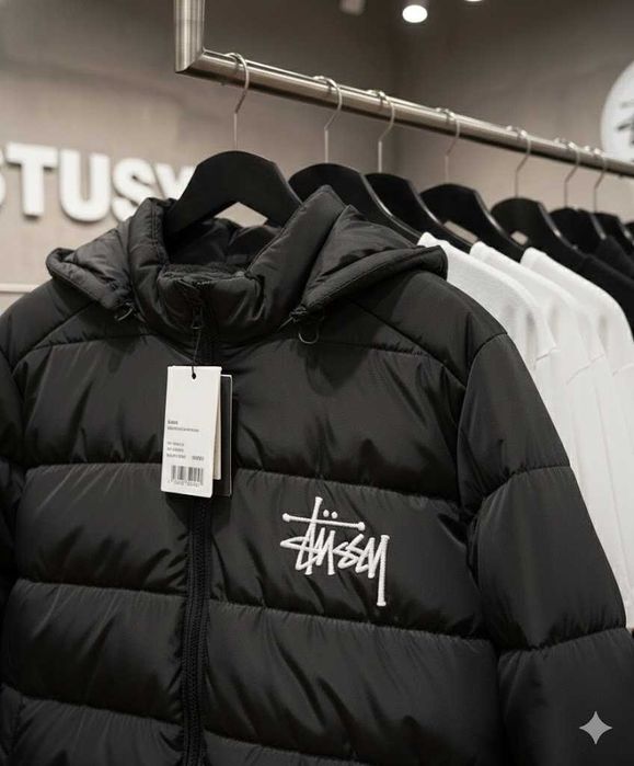 Новый Пуховик Stussy Черный ( ХС С М Л ХЛ )