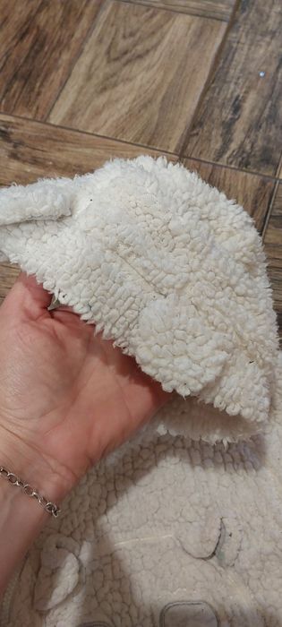 Pajacyk biała niemowlęcy 62 68 kombinezon misiek baranek primark baby