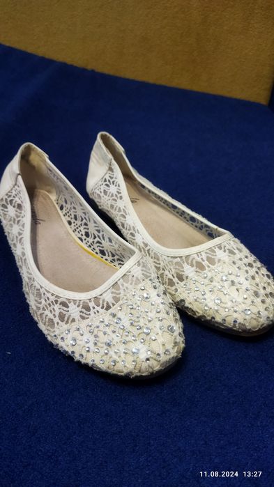 балетки 38 р свадебные обувь свадебная кружевная
