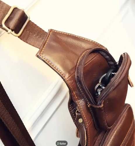 Plecak westal torba na jedno ramię skóra naturalna cielęca