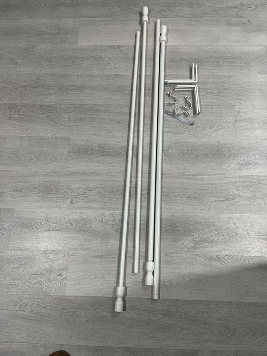 Karnisz Ikea biały Bekrafta 150-210