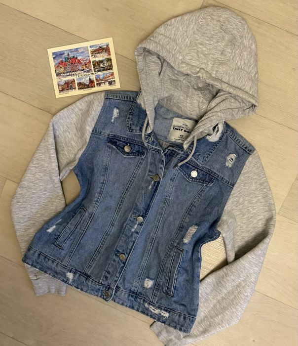 Джинсовка з капюшоном S