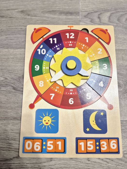 Пазл дерев'яний, годинник , годинник дерев'яний іграшковий