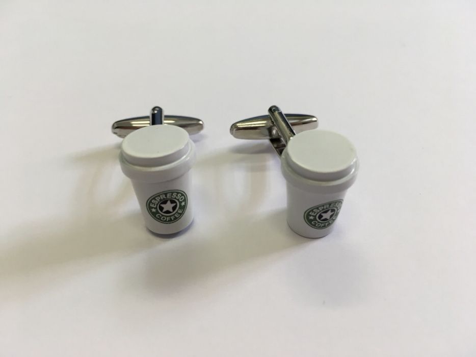 Botões de punho copo café | bicicleta