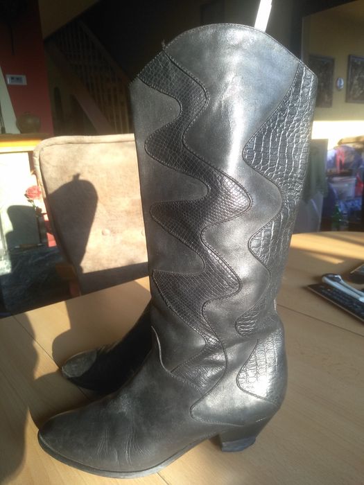 Kozaki buty skórzane