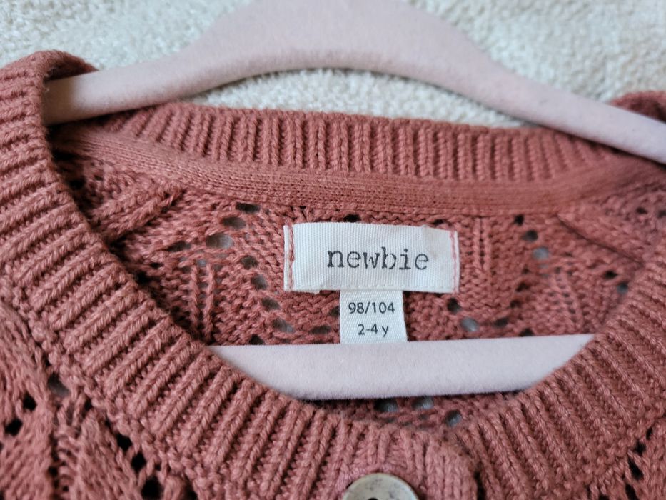 Newbie Kappahl sweter sweterek kardigan rose brown roz. 98 / 104