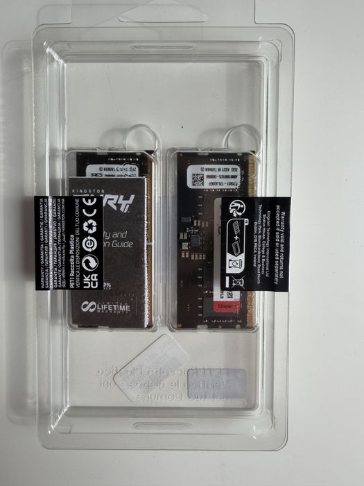 Нова оперативна пам'ять DDR5 16GB (2x8GB) Kingston Fury SO-DIMM / Crucial
