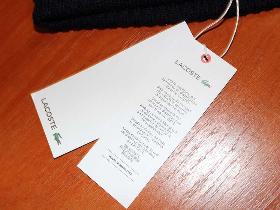 Lacoste Men's Knit Wool Beanie RB0001 00 166 шапка оригінал шерстяна