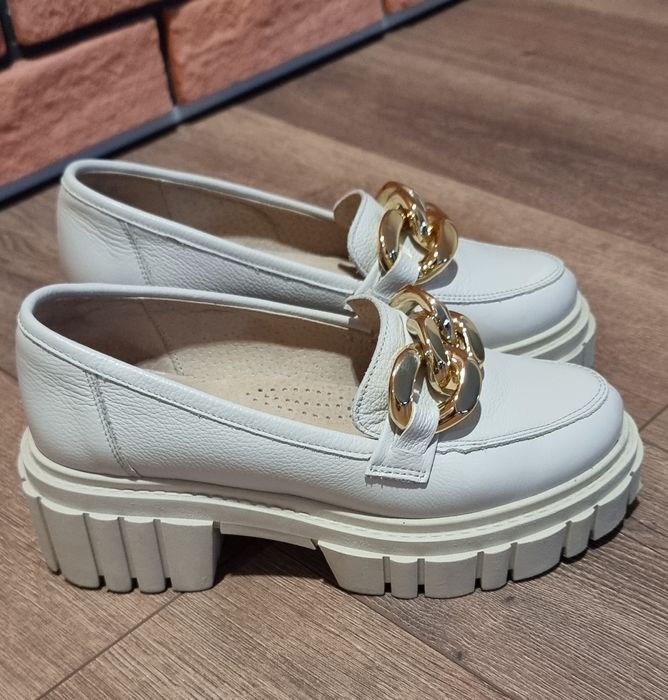 Mokasyny SAWAY skóra naturalna