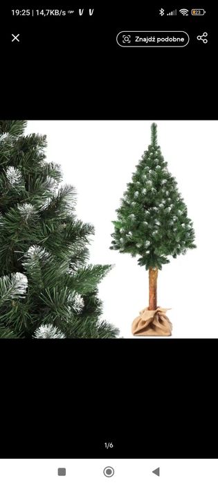 Choinka sztuczna  na pniu sosna diamentowa 220cm nowa