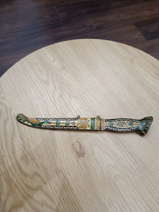 Нож для паперів клуазоне бронза двуглавий орел павлін