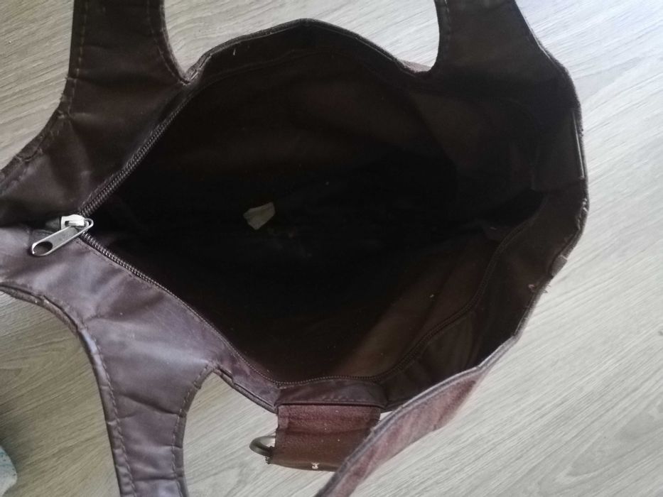 Torebka torba damska  brązowa zamsz/ircha