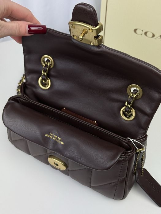 Женская сумка coach tabby original шоколадний колір