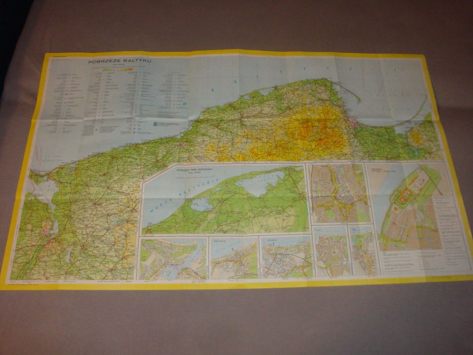 Pobrzeże Bałtyku  Mapa turystyczna