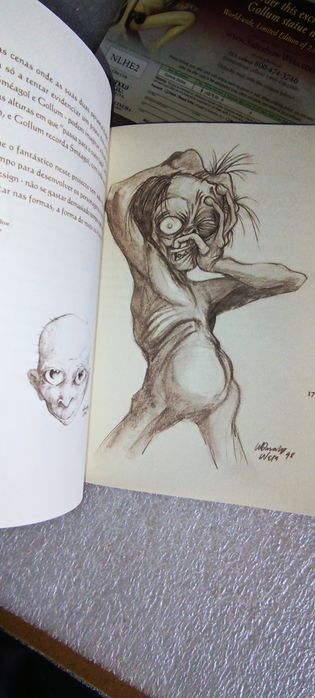 Antigo livro e dvd de Gollum dos senhor dos anéis