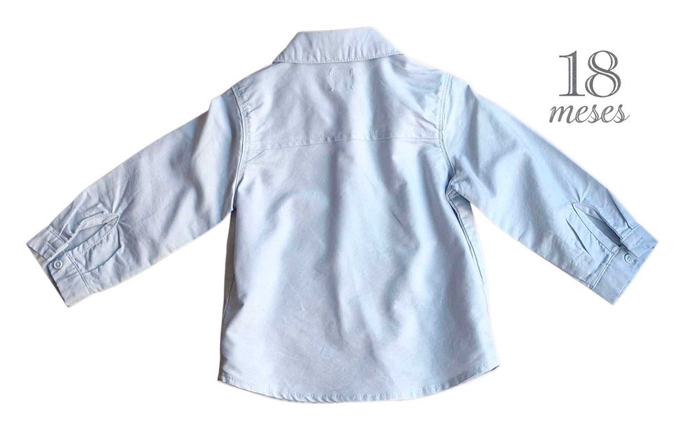 Conjunto Camisa + Colete Azul Kiabi 18 meses