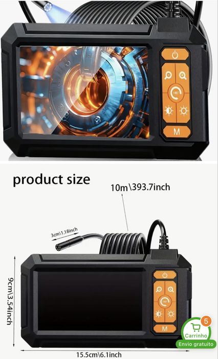 Endoscope digital com ecrã