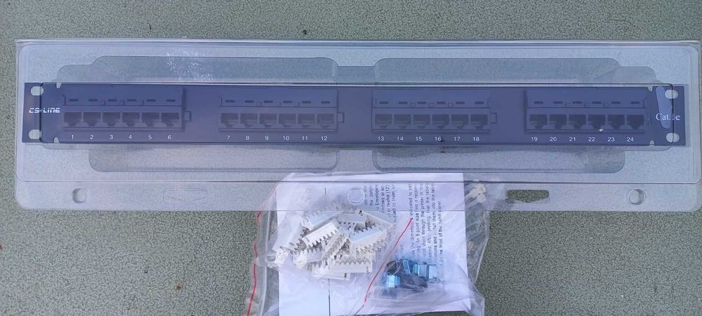 Патч панель 1U 24 порта кат. 5Е 19"